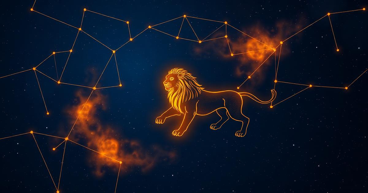 Leo constellation artwork